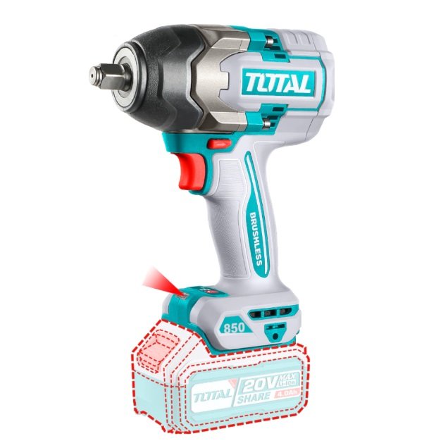 LLAVE DE IMPACTO 20V 850NM TOTAL S/BATERIA TIWLI20851